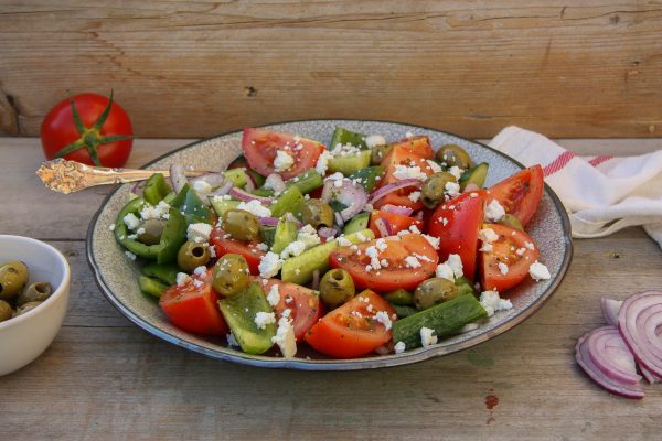 Griekse salade personal training uitgeest